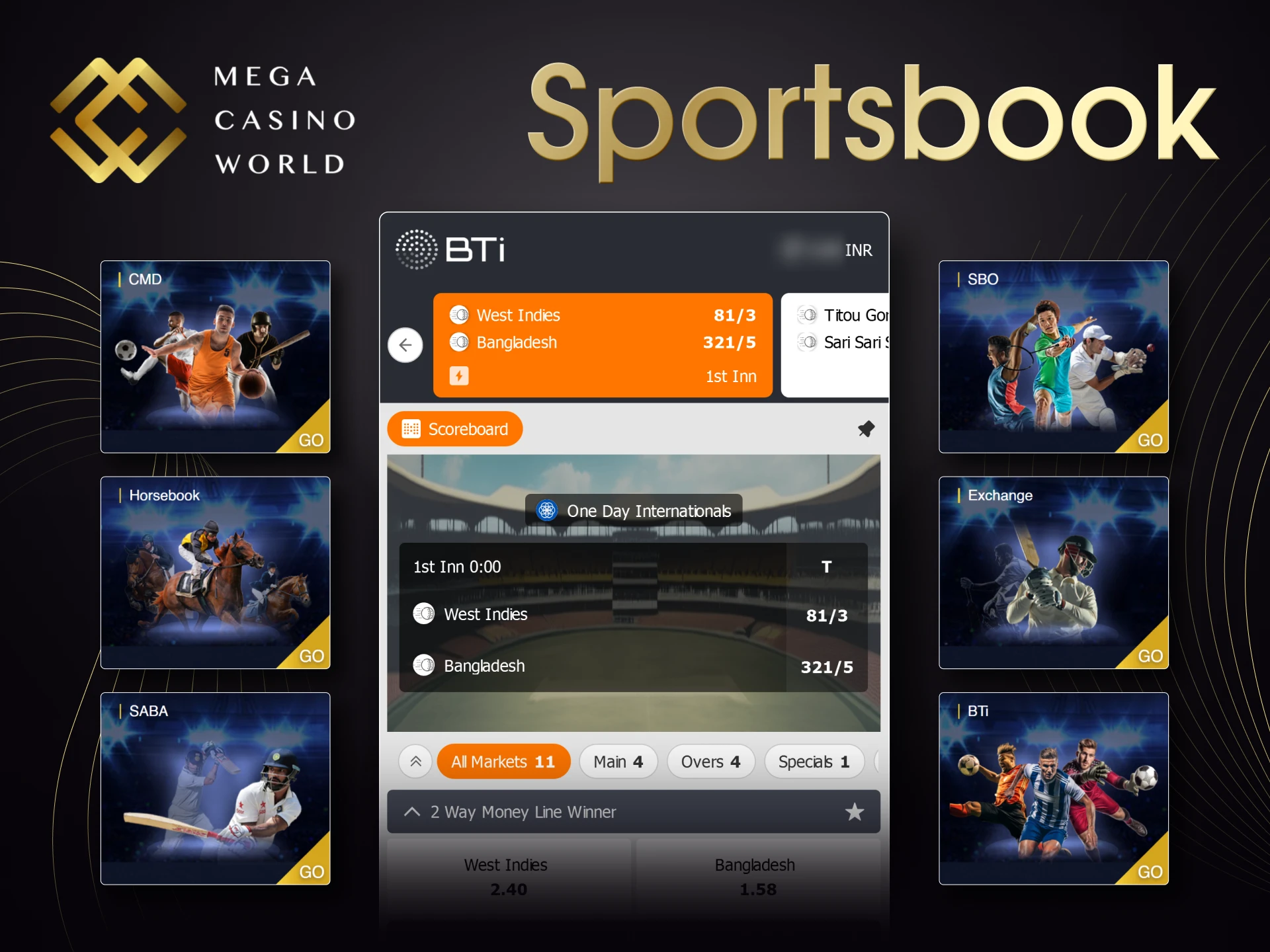 Bet on your favorite sports in India via MCW.