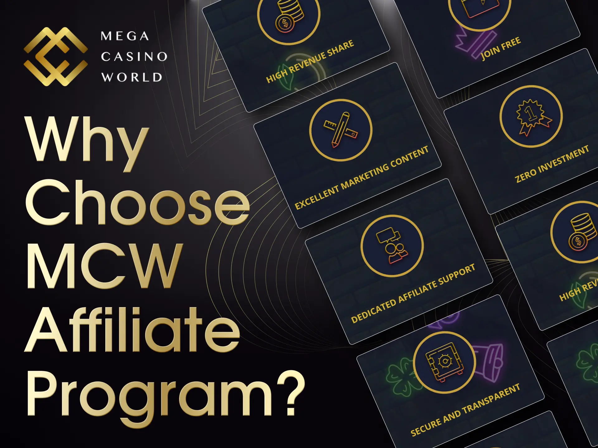 Joining the MCW affiliate program is fee free and profitable.