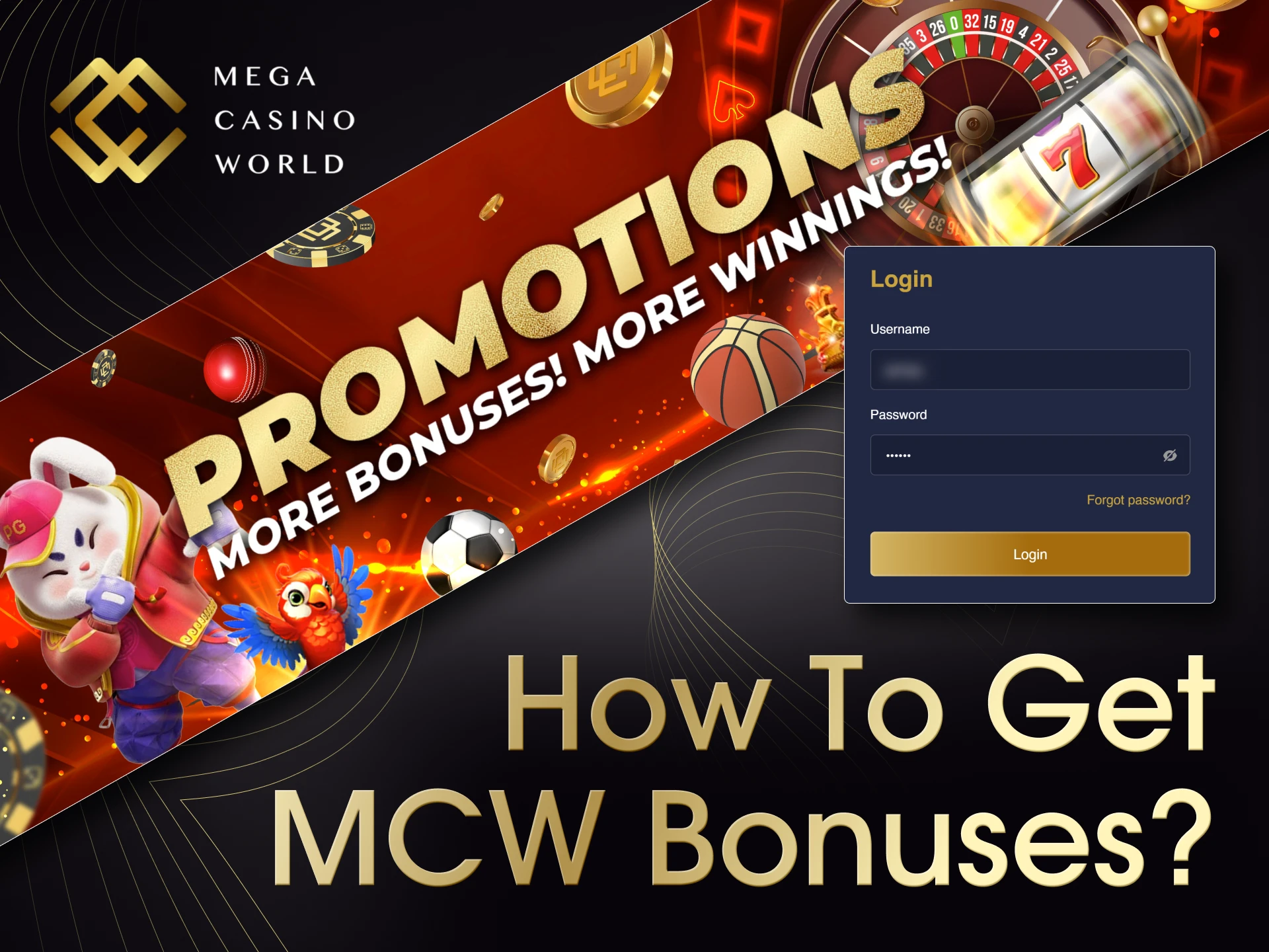 Find all available bonuses on the promotion page of the MCW website.