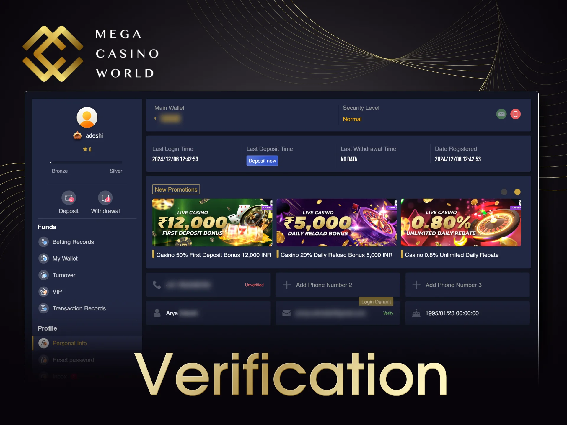 Verify your MCW account to access all features of the platform.